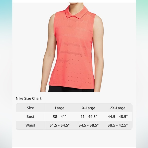 NIKE WMNS DRIFIT POLO GOLF SHIRT BLEND ACE SLEEVELESS COLLARED JAQUARD,WHITE XXL - Picture 5 of 13